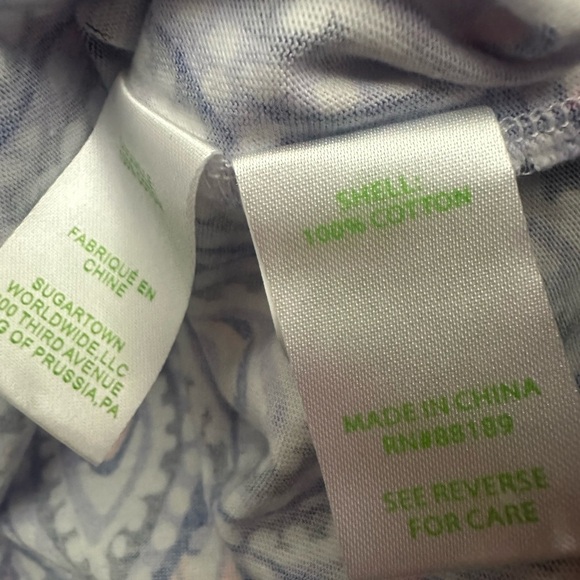 Lilly Pulitzer Waverly Top In Bright Navy Serene Stripe Size Medium Nautical - Picture 5 of 6